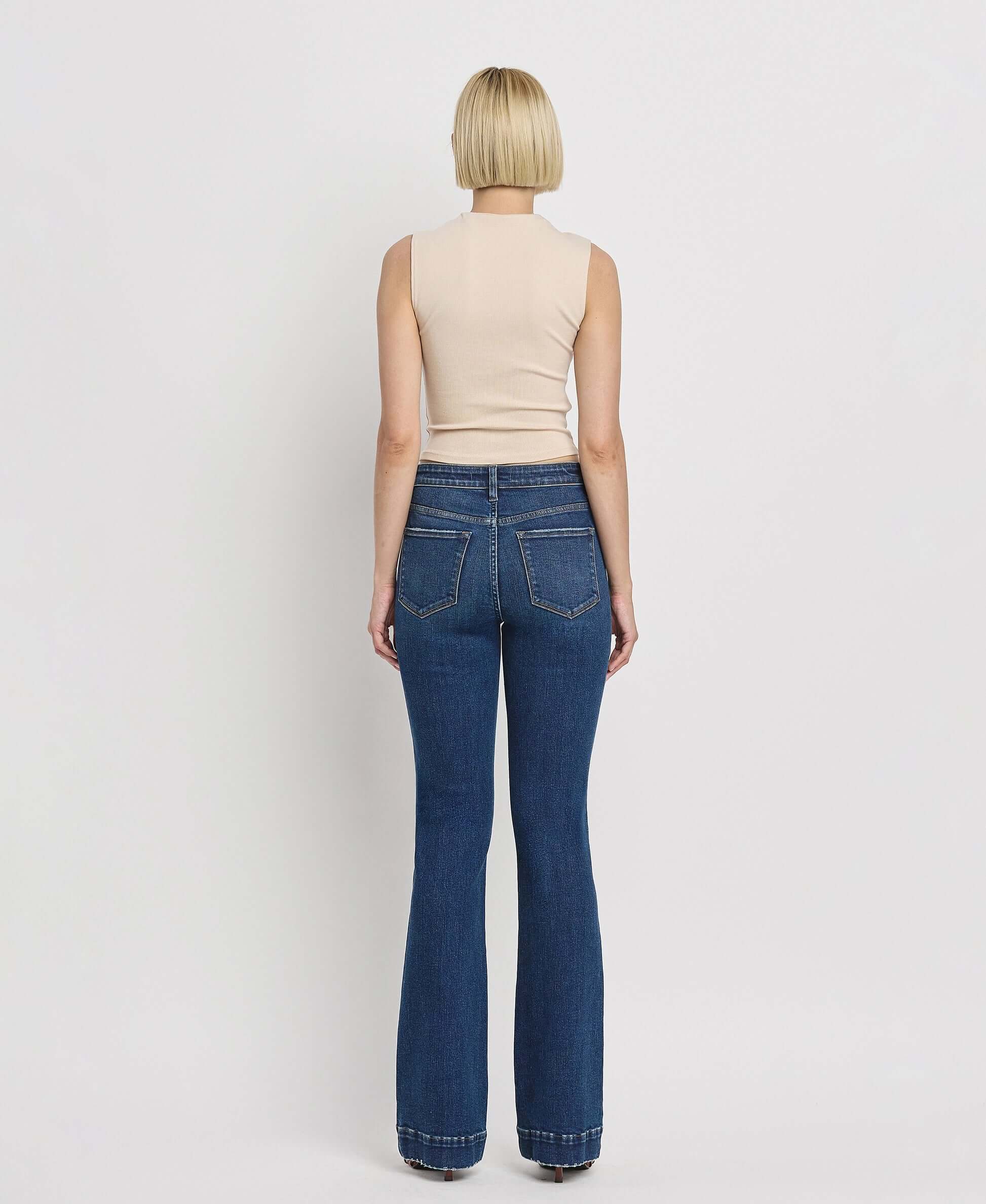 Vervet by Flying Monkey Sustainability High Rise Trouser Fit Boot Cut Jeans Vervet by Flying Monkey