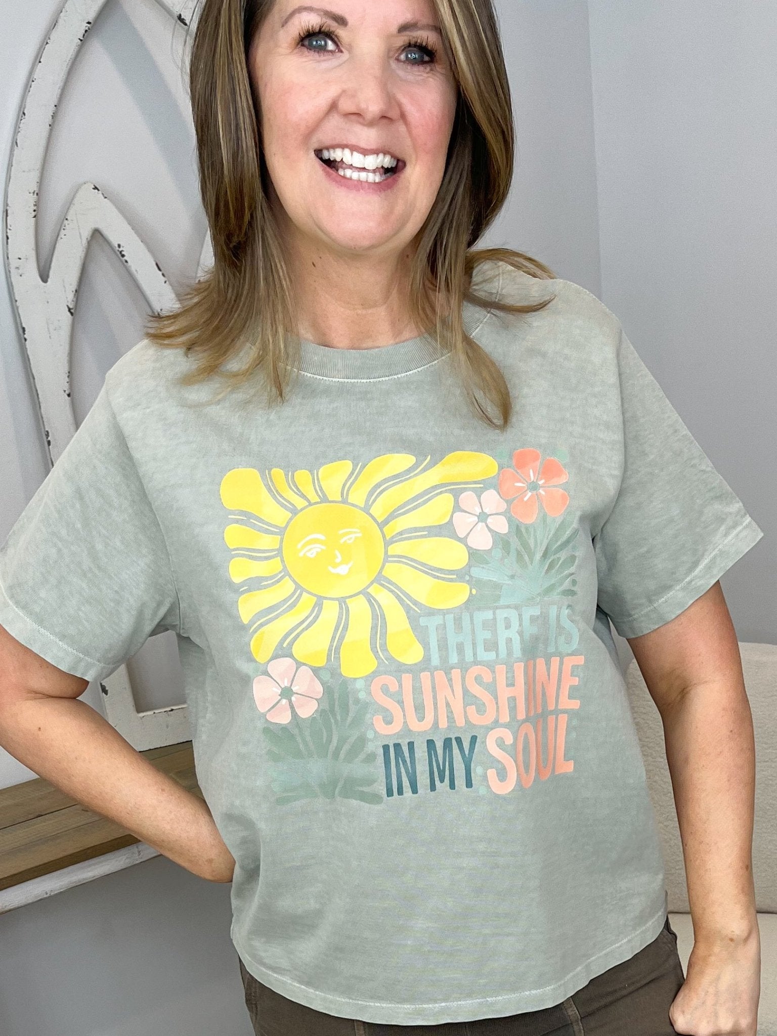 Sunshine In My Soul Vintage Boxy Graphic Tee - Lavender Hills BeautyLavender Hills Beauty