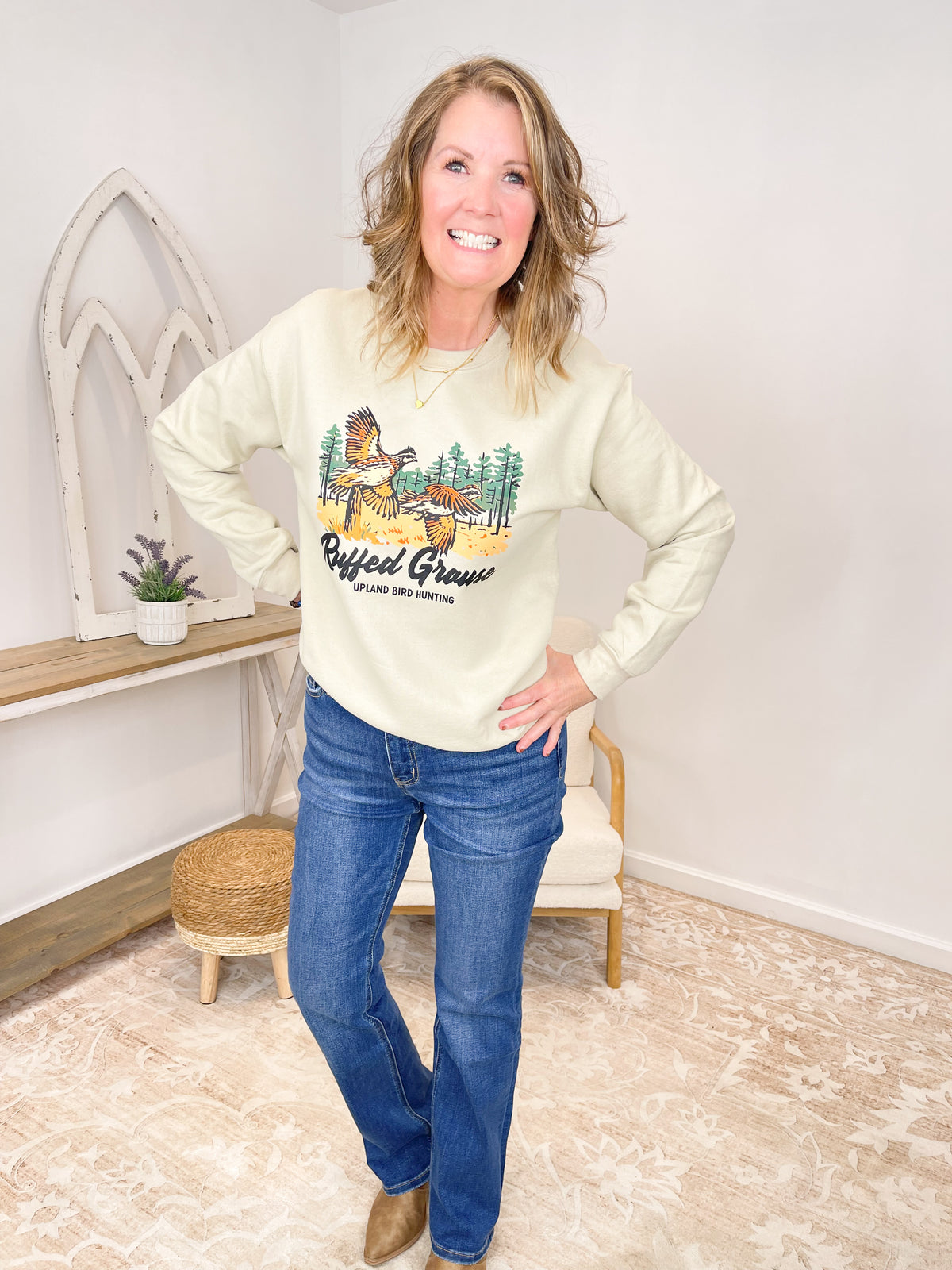 Vintage Ruffed Grause Upland Hunting Sweatshirt