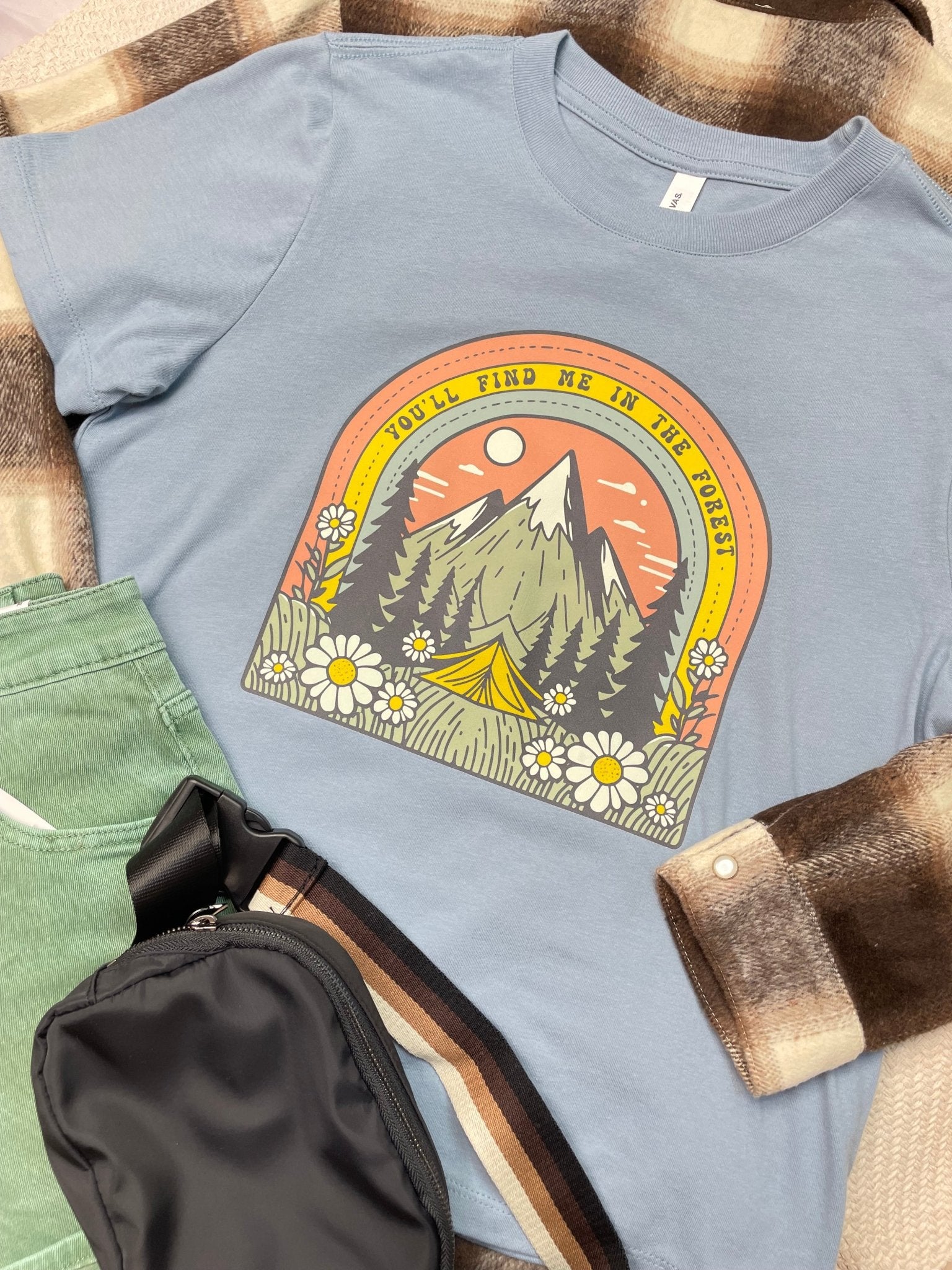 "You’ll Find Me In the Forest" Vintage Boxy Graphic Tee - Lavender Hills BeautyLavender Hills Beauty