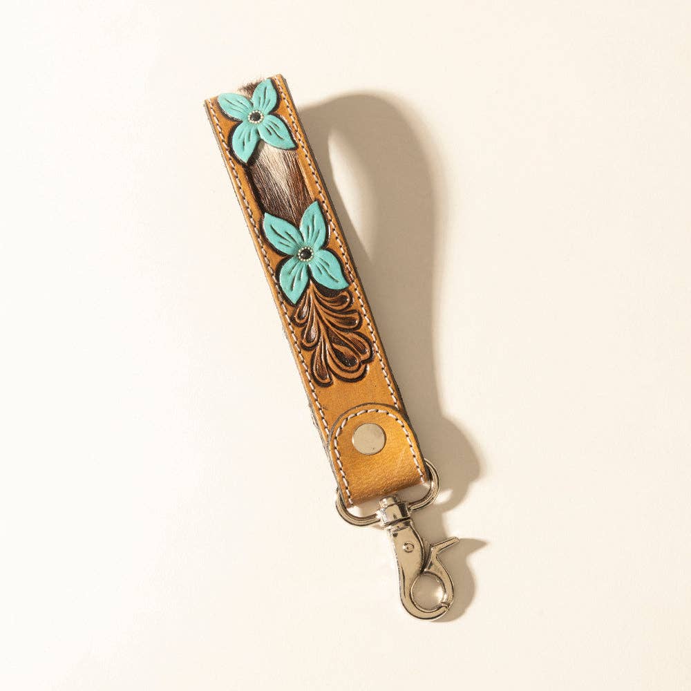 Painted Prairie Handtooled Leather Western Keyfob – Desert Lace - Lavender HillsMyra BagS-14020