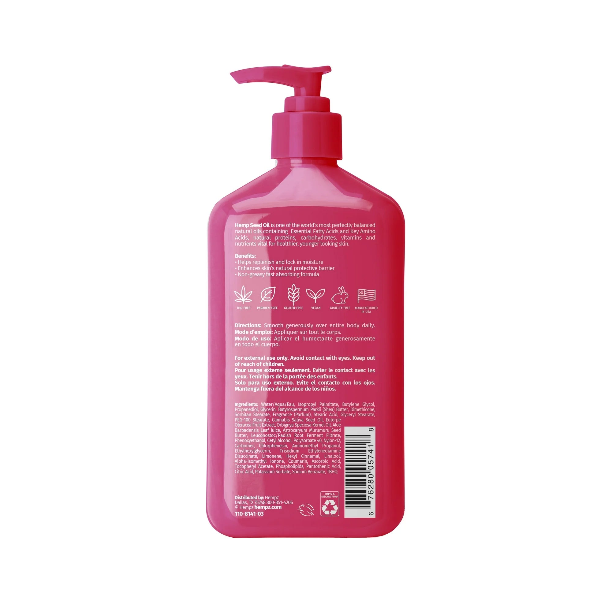 Hempz Lotion Brazilian Berry Skin Firming Herbal Body Moisturizer - Lavender Hills BeautyHempzUSA-039276