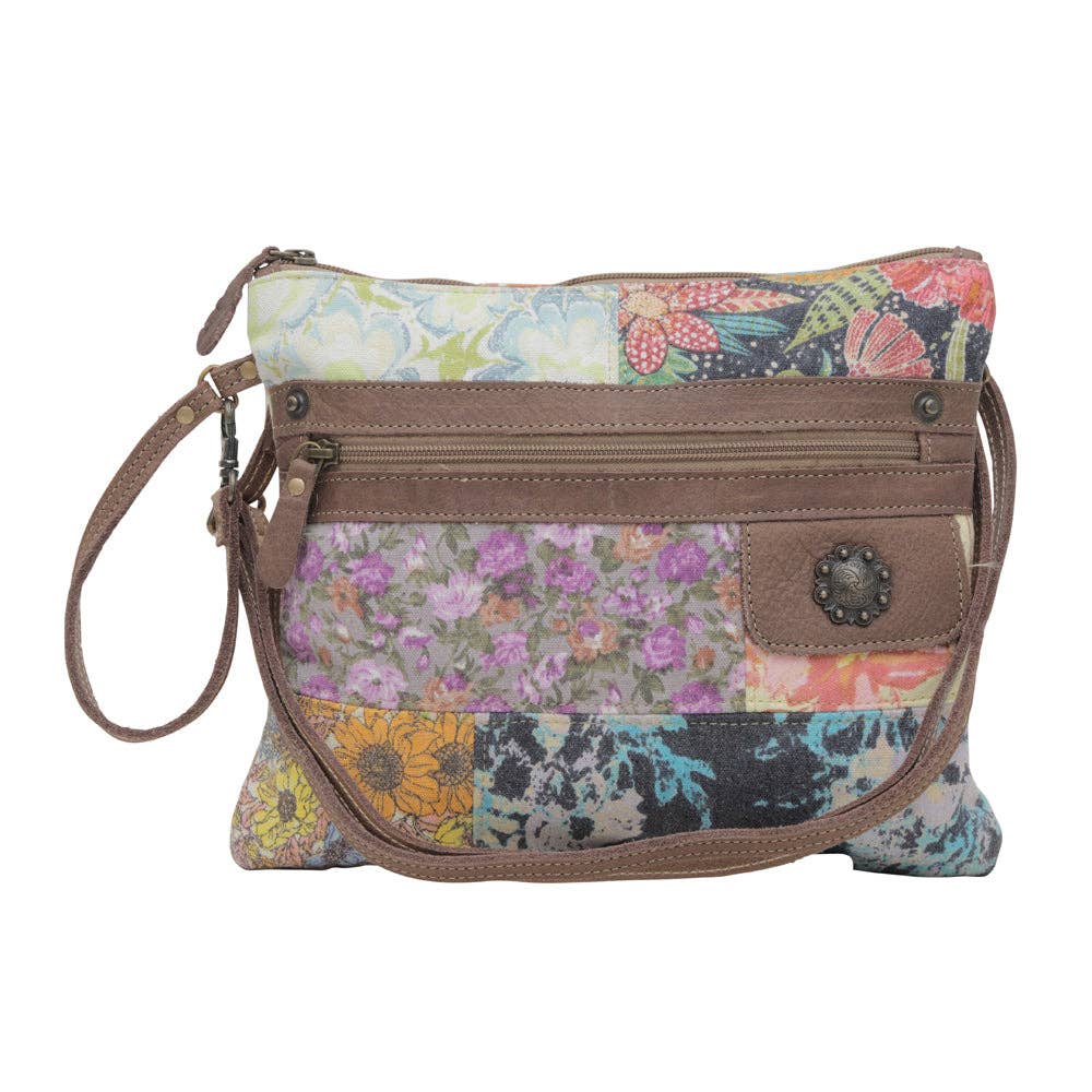 Le Piccolo Floral Patchwork Crossbody Purse - Lavender HillsMyra BagS-6397