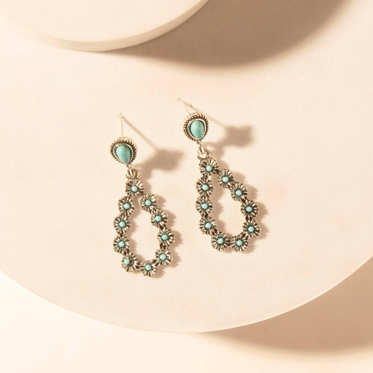 Bluebonnet Trail Turquoise Teardrop Western Earrings - Lavender HillsMyra BagS-14745