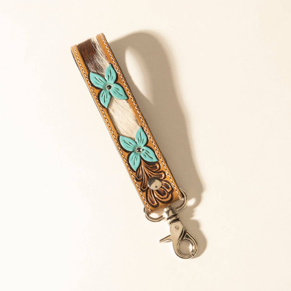 Painted Prairie Handtooled Leather Western Keyfob – Desert Lace - Lavender HillsMyra BagS-14020