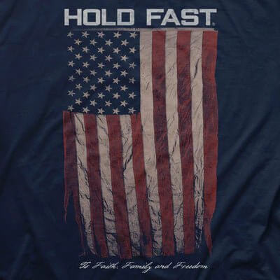 HOLD FAST Mens T-Shirt Battle Flag - Lavender Hills BeautyKerussoKHF4269MD