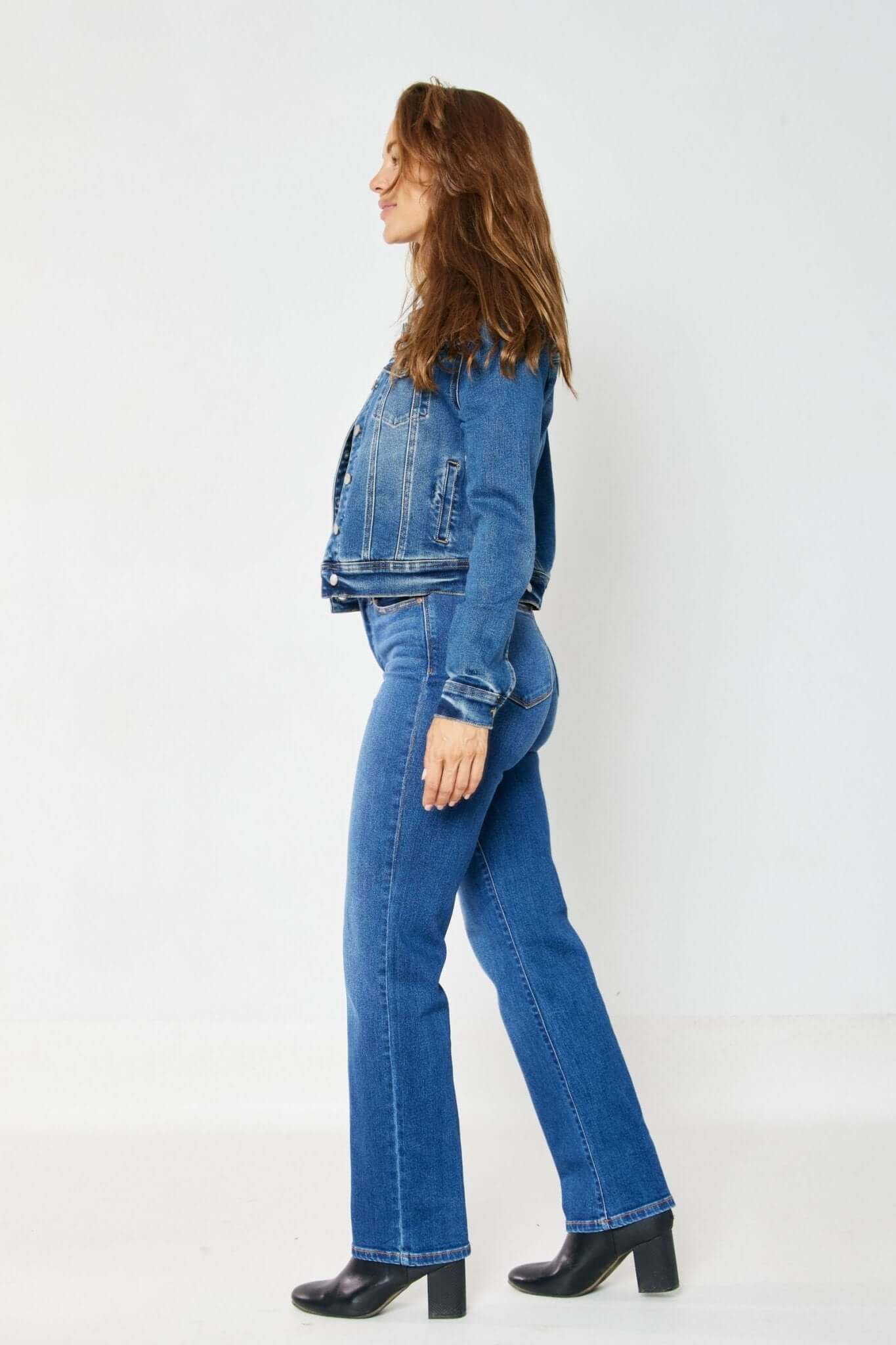 Ricki Hidden Button Fly Dad Jeans - Lavender Hills BeautyJudy Blue