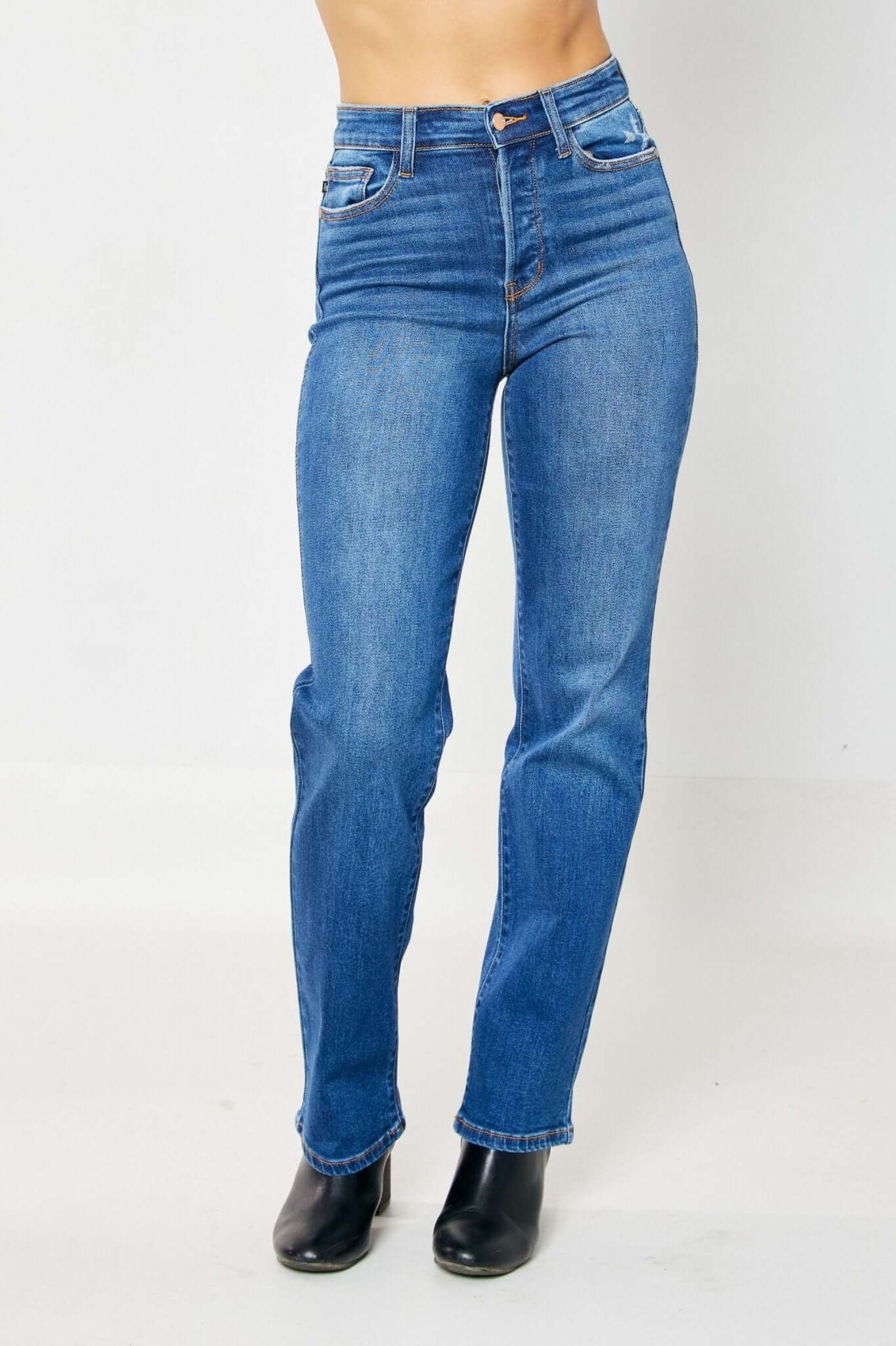 Ricki Hidden Button Fly Dad Jeans - Lavender Hills BeautyJudy Blue